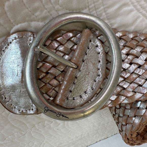 Jessica Simpson Wide Belt - Distressed Leather - Picture 2 of 12